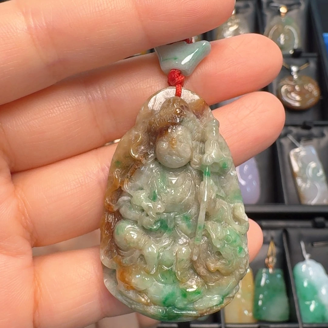 翡翠未镶嵌吊坠(不含链)虚空藏