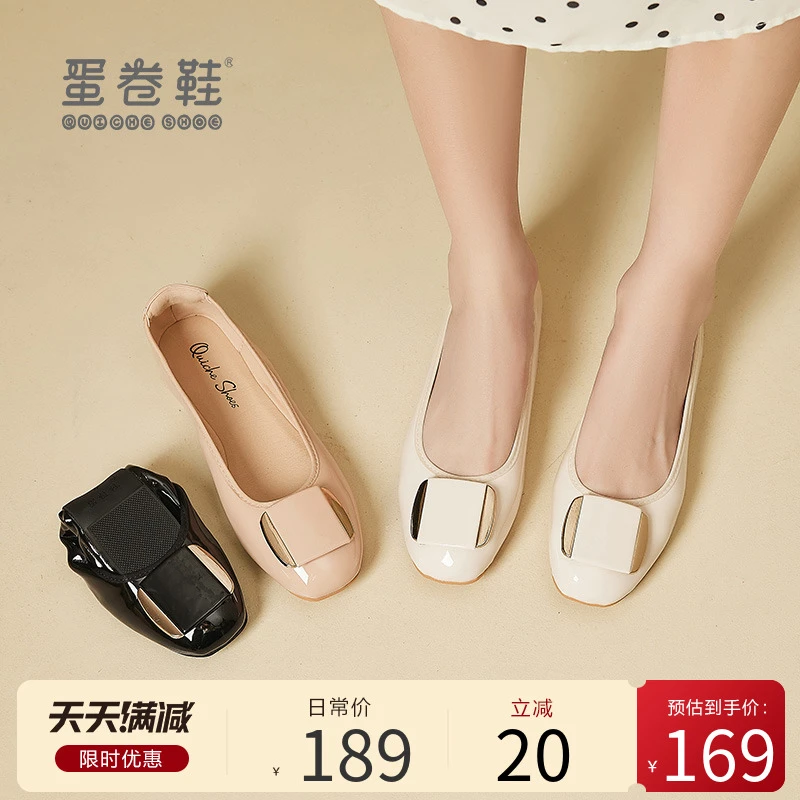 方扣单鞋女2025年新款通勤工作鞋百搭软底方头平底鞋舒适女鞋时尚