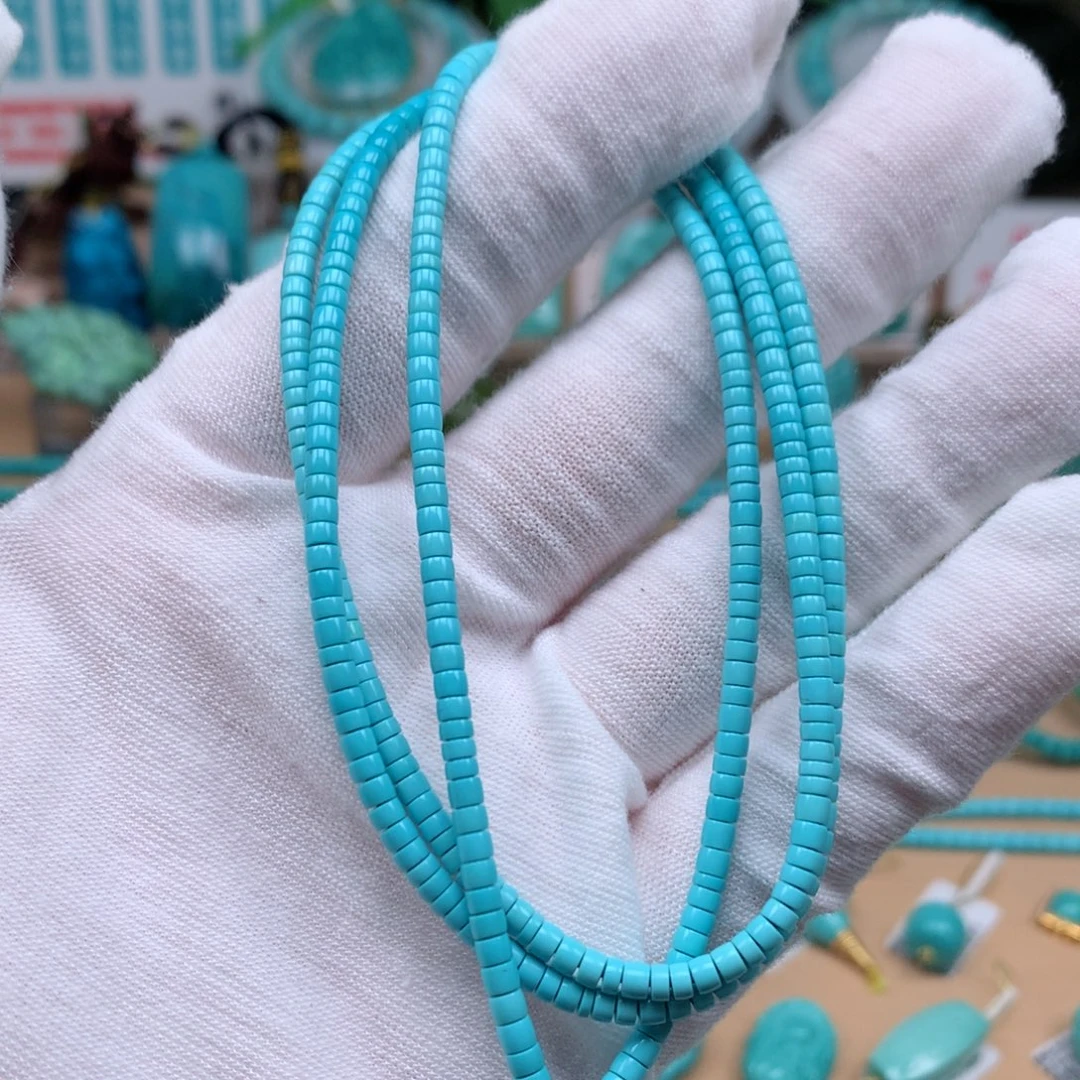 未镶嵌绿松石珠宝奇石3mm