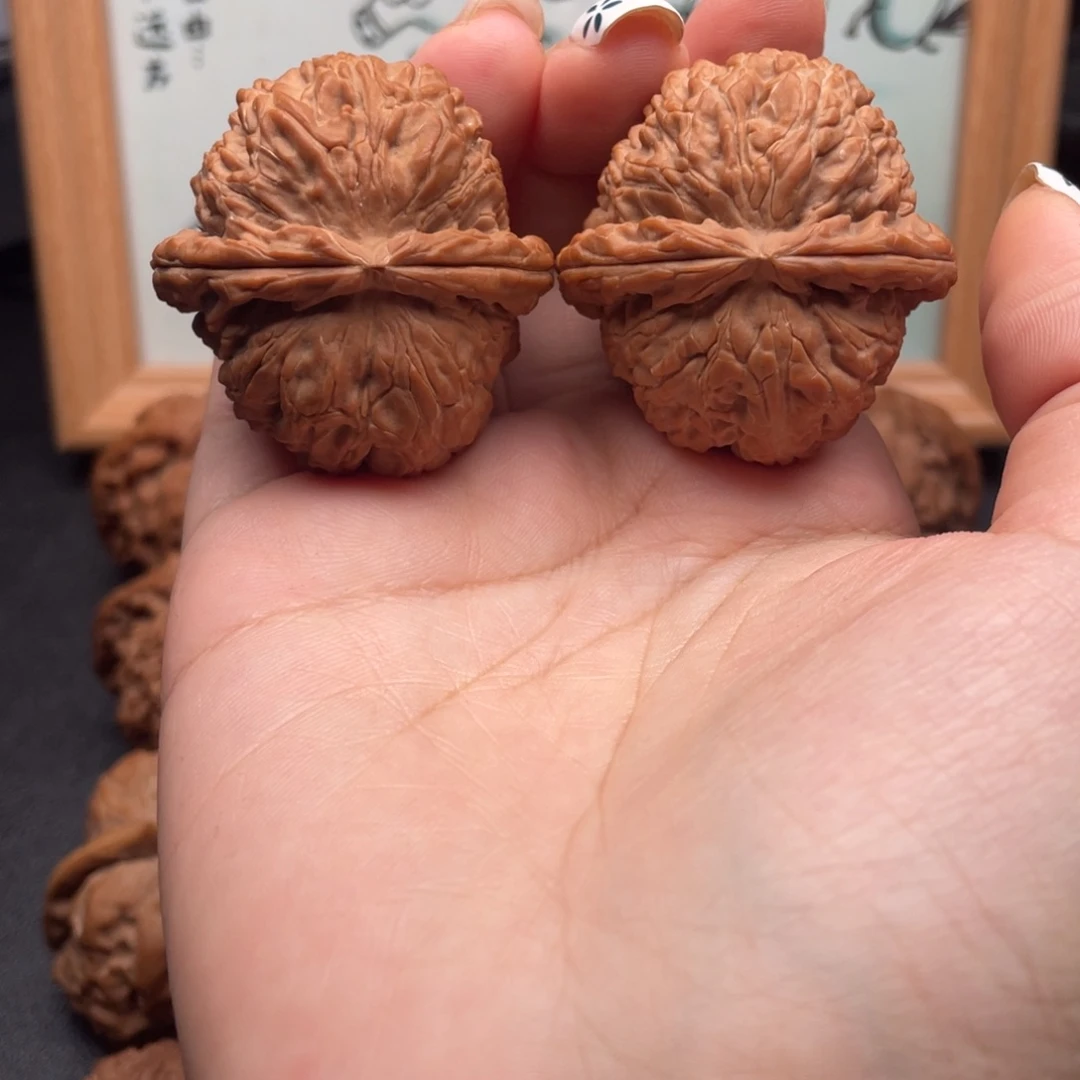 吊坠文玩核桃39全品白狮子