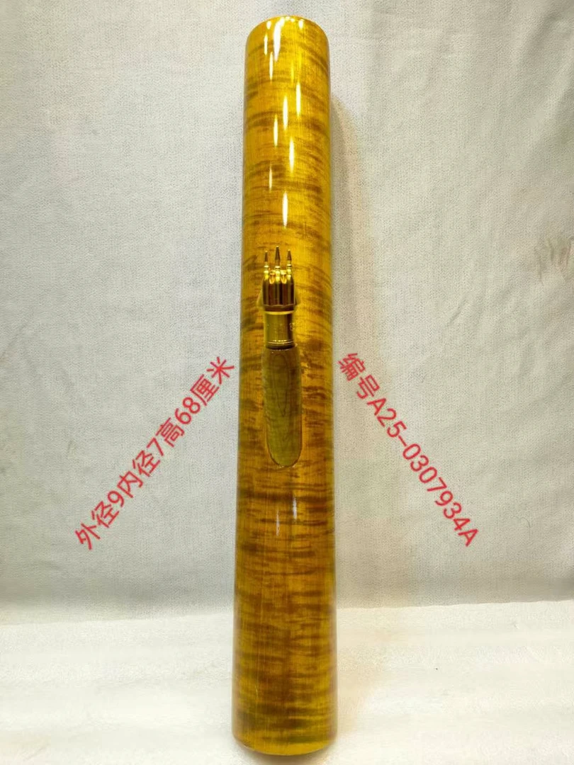 934号缅甸金丝楠木水咽筒整体无拼接风干老料不易开裂变形