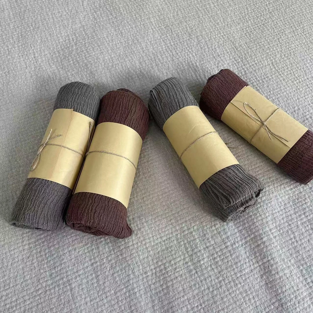 孤品汉麻围巾 皱皱纱