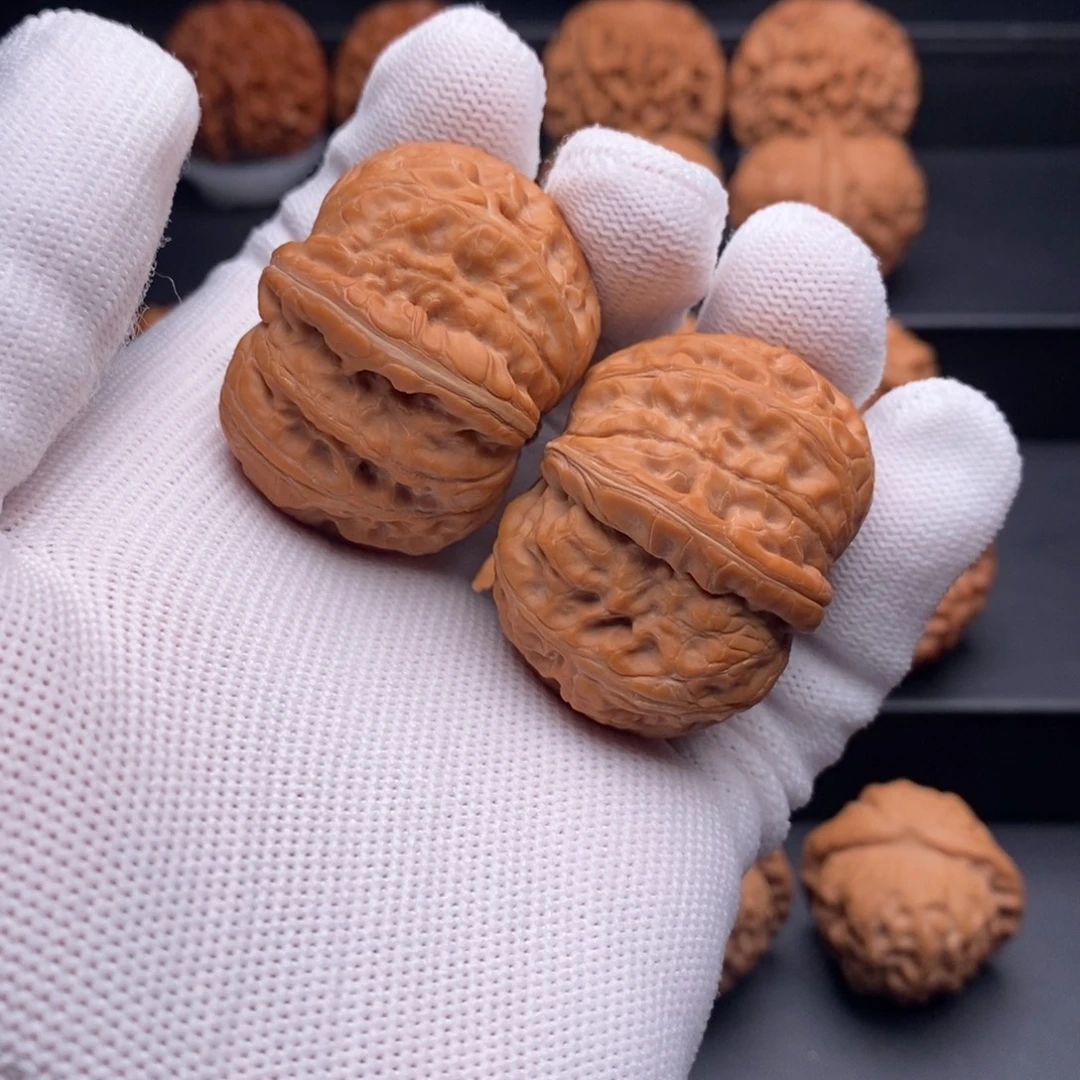 秦***面把件文玩核桃42平谷元宝