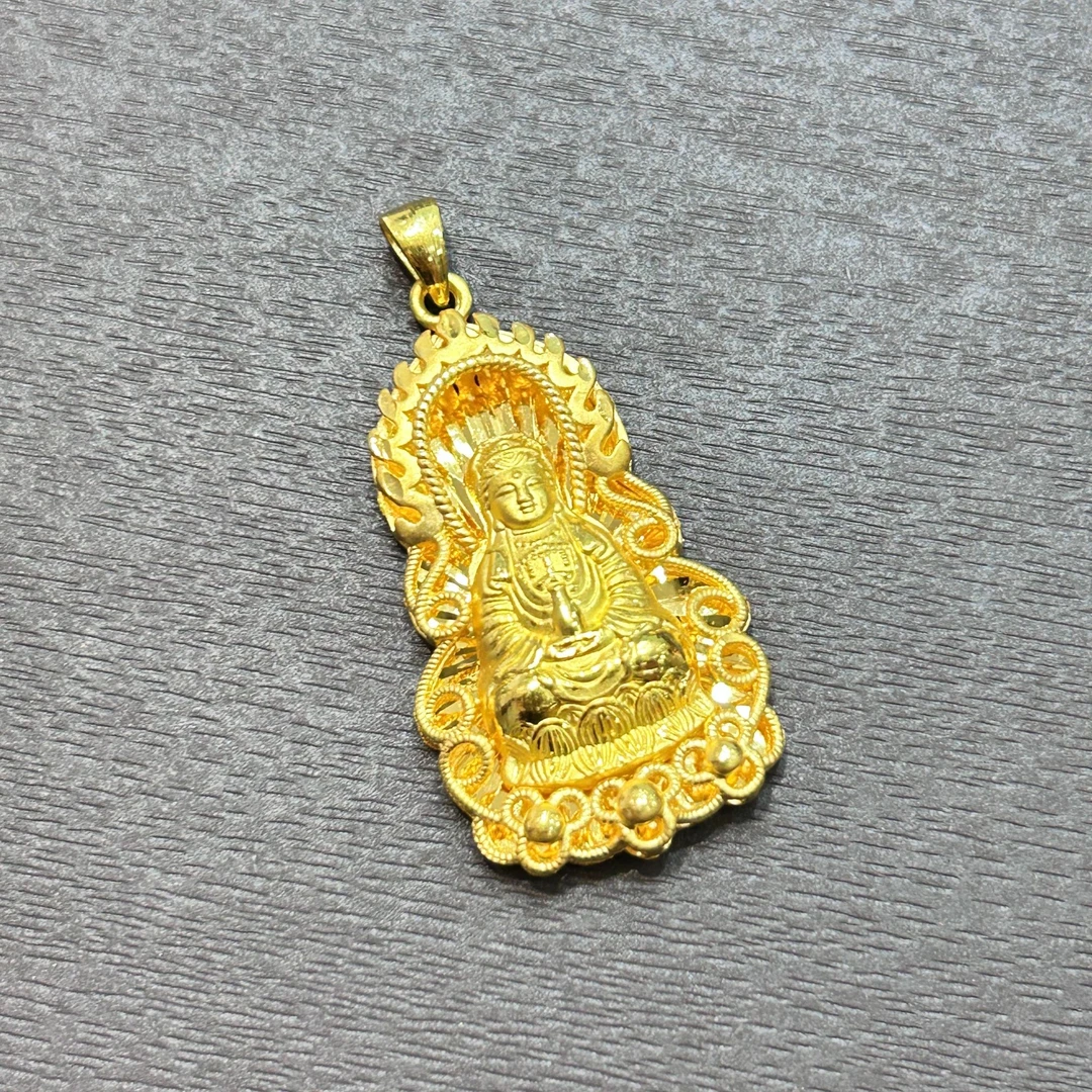 【店长专享】足金999投资金攒黄金悦己观音HJD372克重多退少补