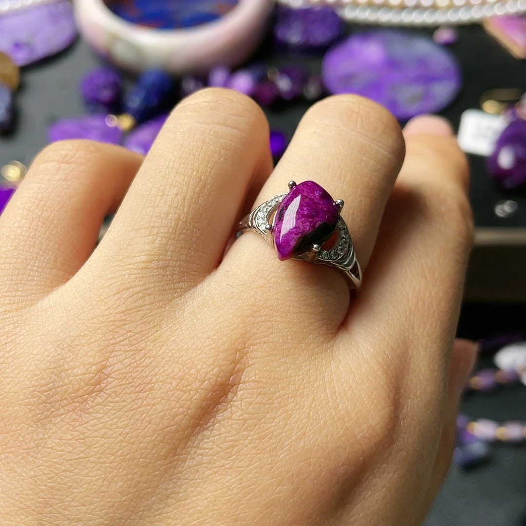 苏纪石（舒俱来）戒指银S925镶嵌