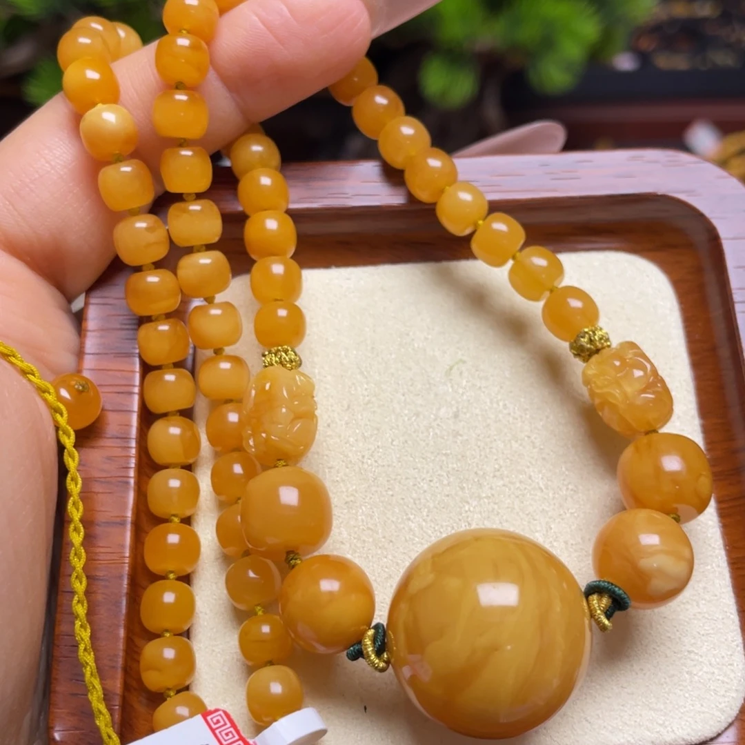 蜜蜡颈饰未镶嵌手串