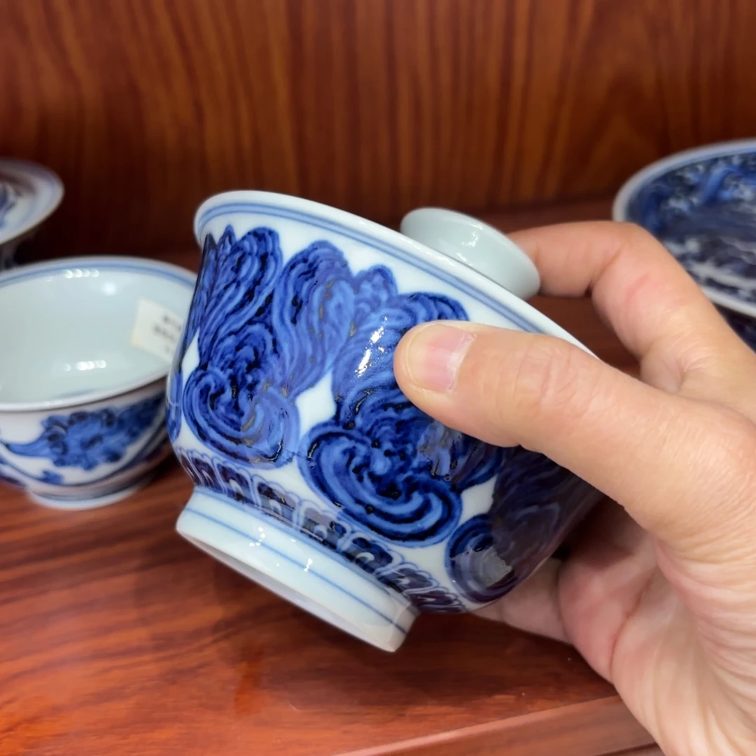 雨***霖瓷宝相盖碗 399杯子199福利福利微瑕