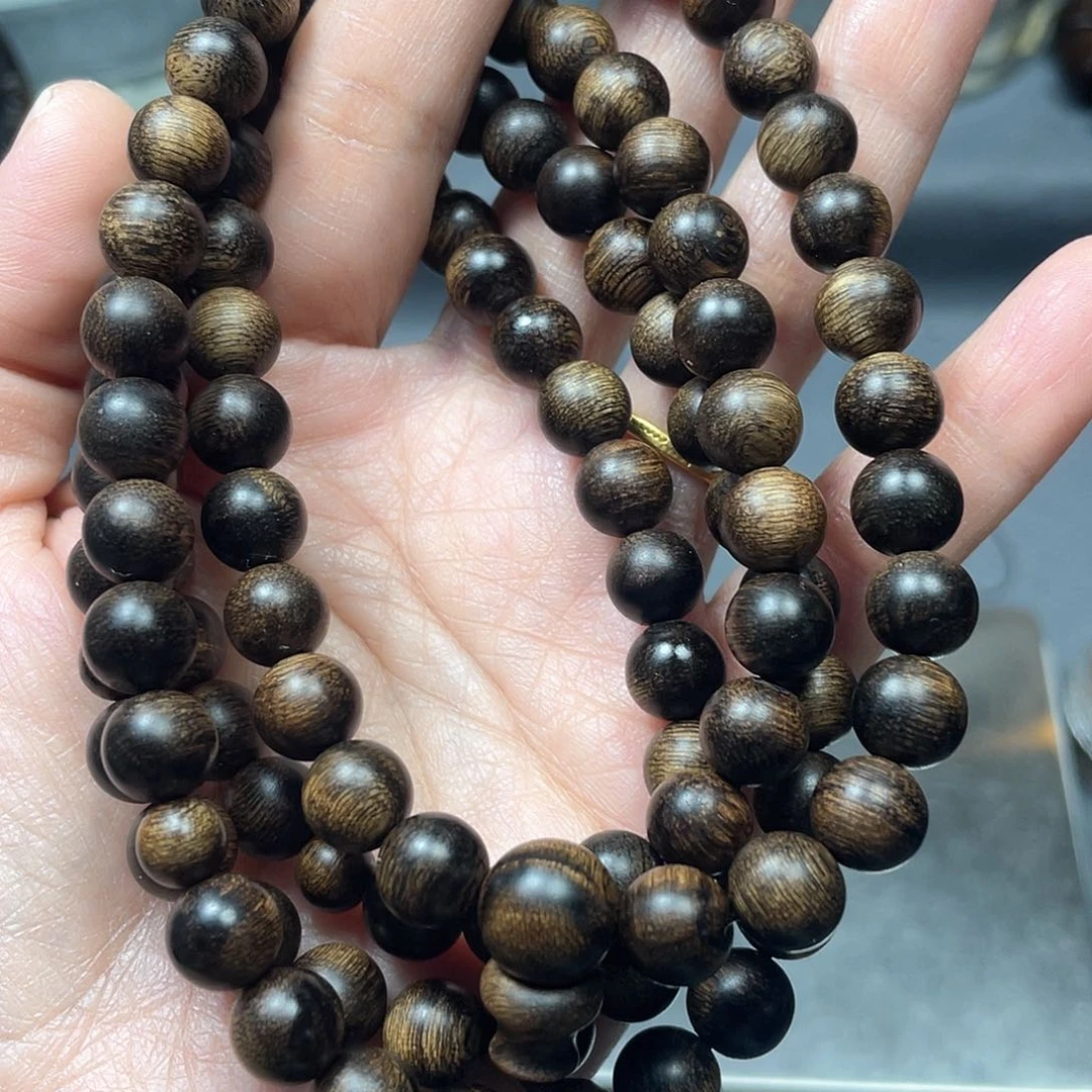 沉香手串南**木白棋瘤疤0.8