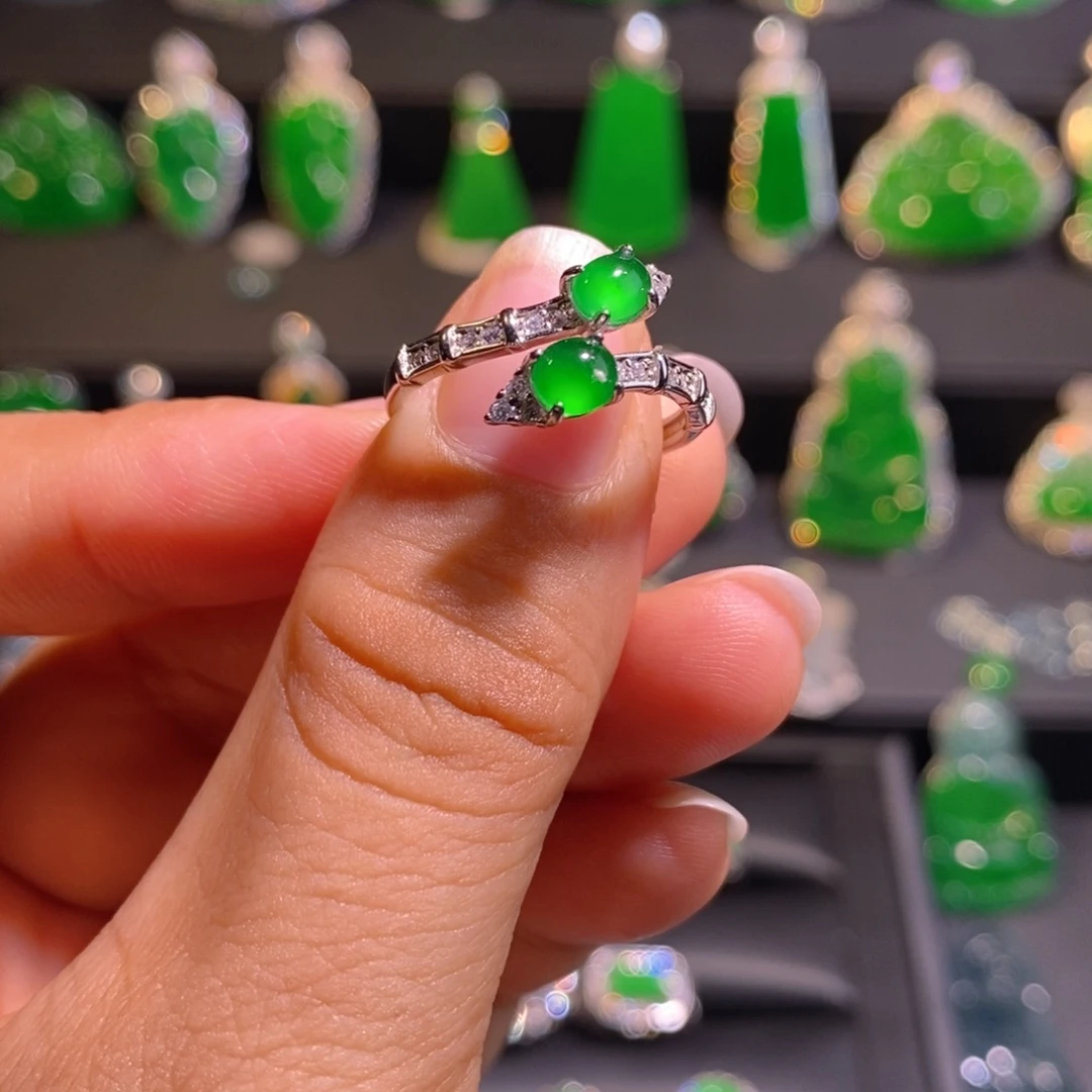 翡翠银S925镶嵌颈饰