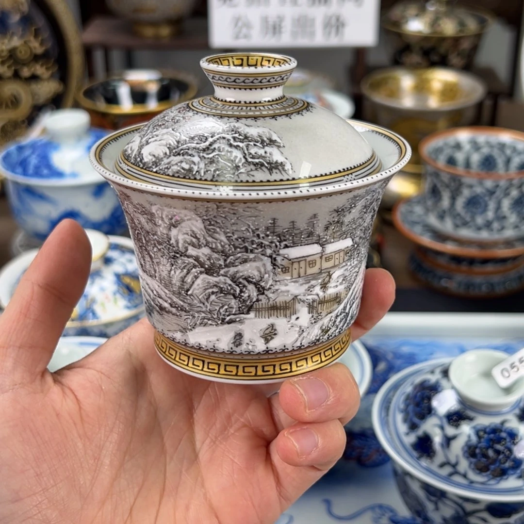 雄***列瓷片景德镇手工手绘陶瓷