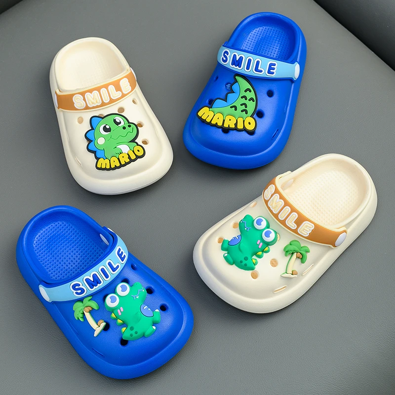 新款儿童洞洞鞋夏季可爱宝宝男女中大童浴室防滑小孩外穿沙滩鞋子