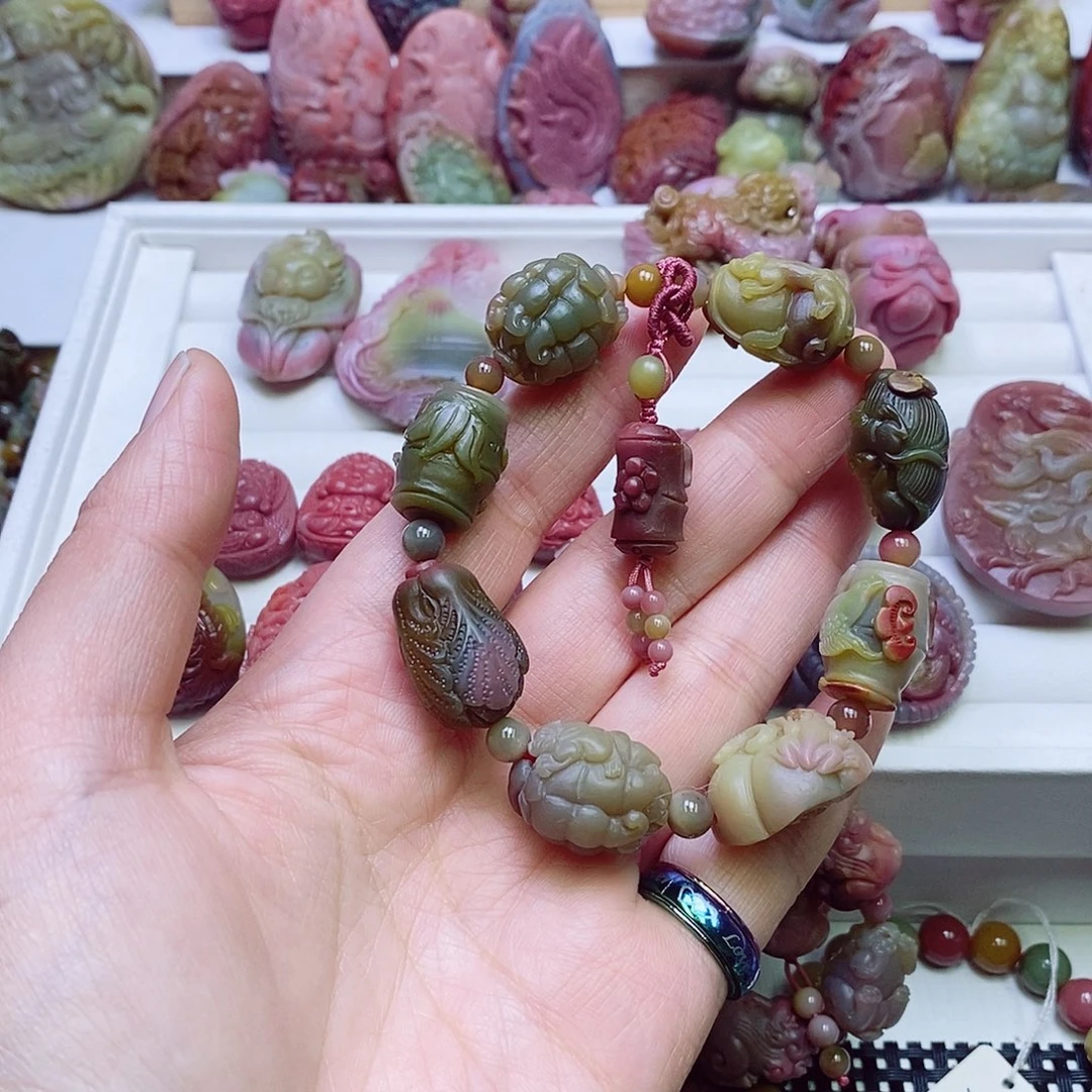 玛瑙/玉髓盐源玛瑙手链未镶嵌