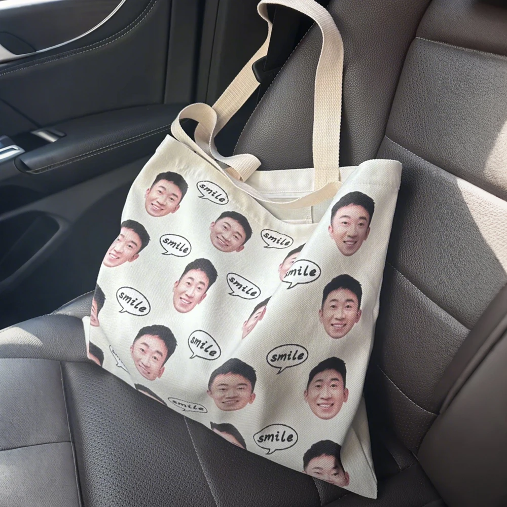 迪迪同款表情包系列帆布袋学生大容量便携外出单肩包搞笑可爱手提