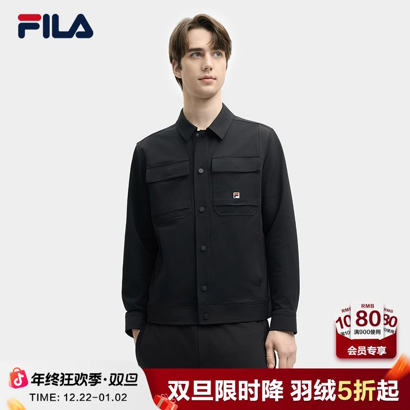 FILA斐乐男装2025春季新款运动时尚休闲梭织长袖外套F11M528501F