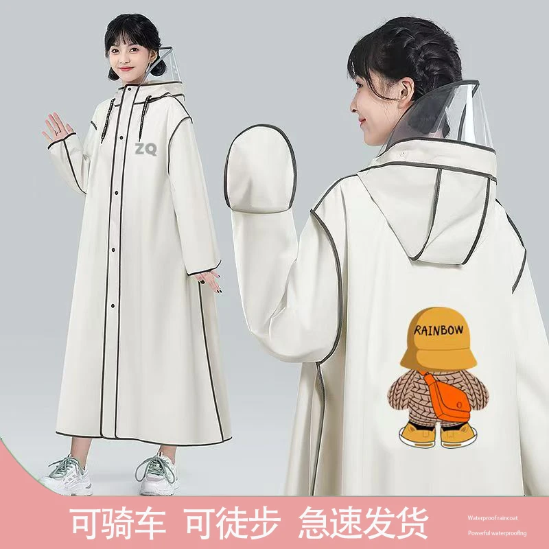 全身防暴雨加大雨衣女单人摩托车雨披长款加厚电动电瓶车专用雨服