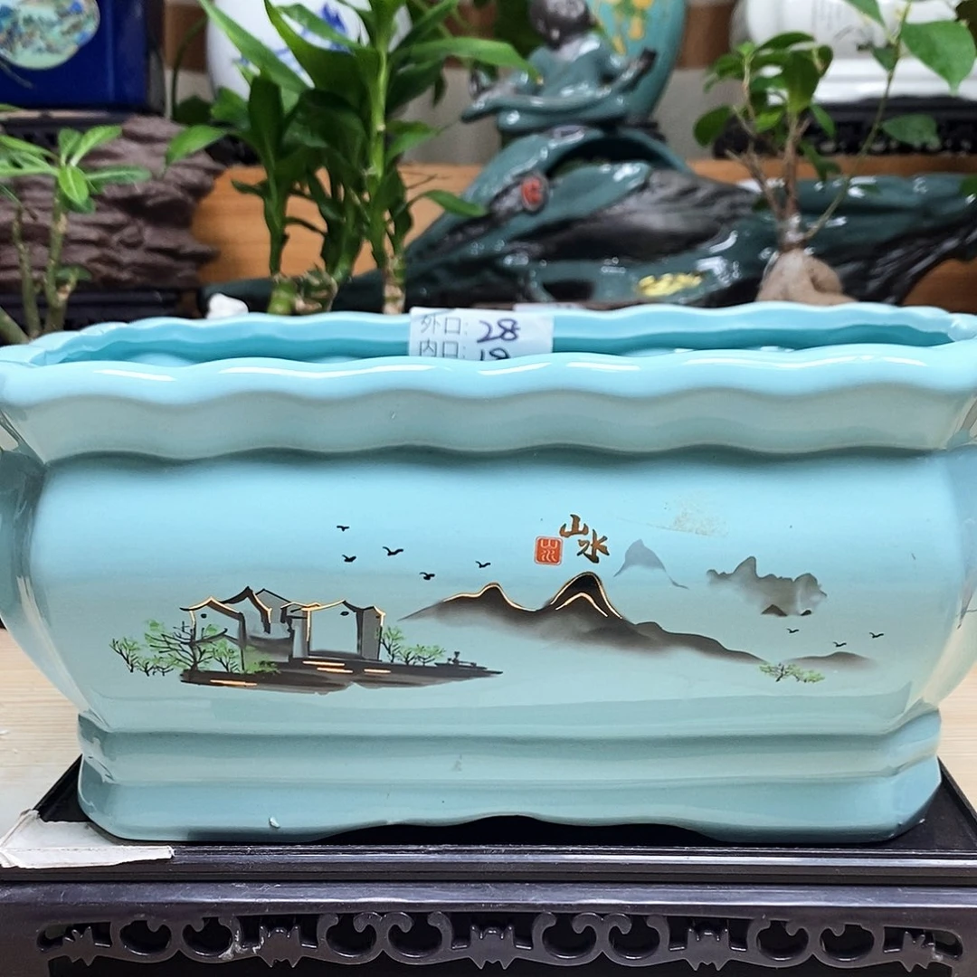 紫砂花盆陶瓷艺术作品欣赏