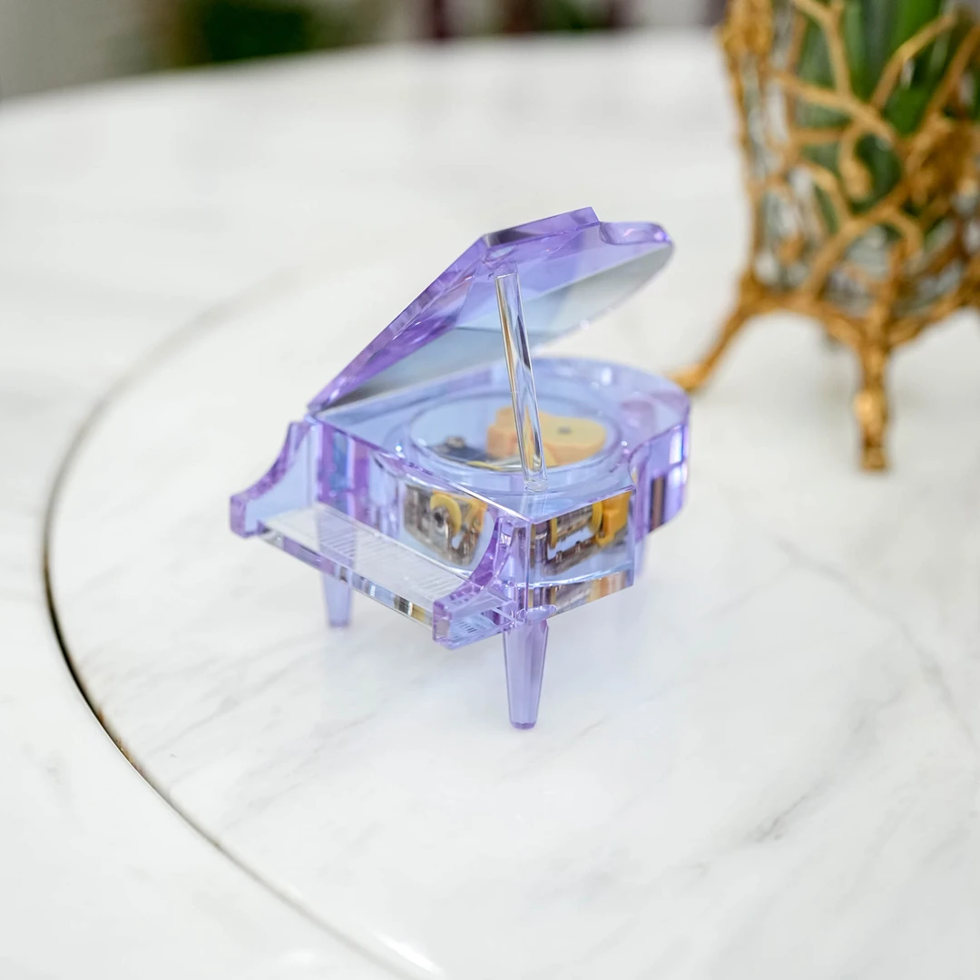 【奇居视频】紫色水晶钢琴音响装饰摆件 节日生日礼物礼品