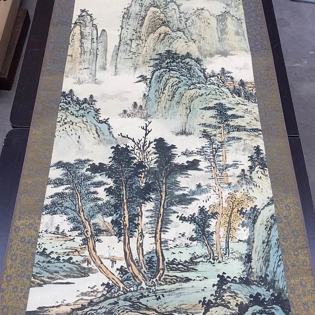 太***拳横款装饰画山水画