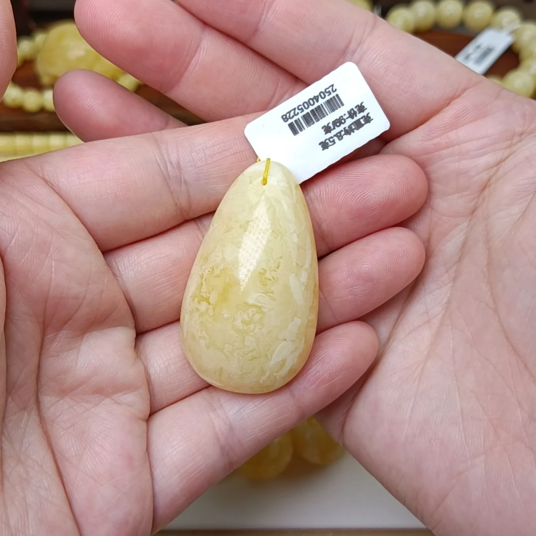 未镶嵌吊坠(不含链)蜜蜡白蜡浓蜡妖花水滴8.5克