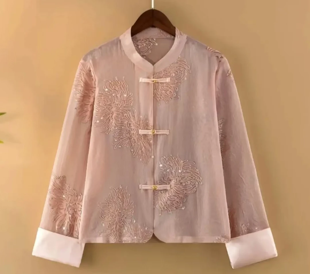 【花开半夏】国风立领重工古典风防晒外套上衣