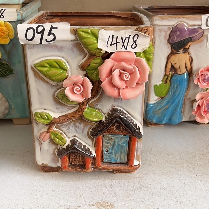 粗陶材质多肉花盆