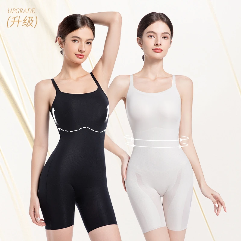 25年春夏薄款欧若风裸感冰凉透气托胸美背连体收腹塑身美体衣