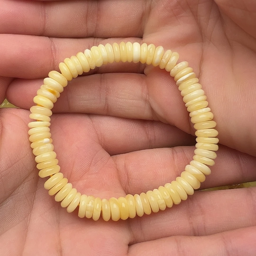 手串蜜蜡未镶嵌天然蜜蜡白花隔片手串