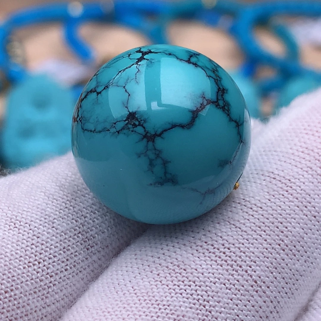 绿松石未镶嵌珠宝奇石20.6mm