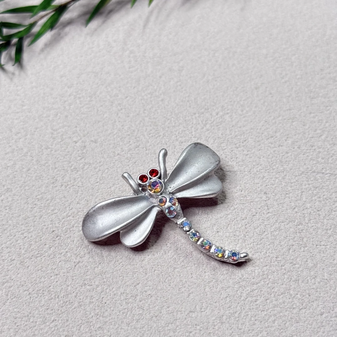 铜合金合成锆石胸针 【六六中古】孤品复古蝴蝶胸针ad5136