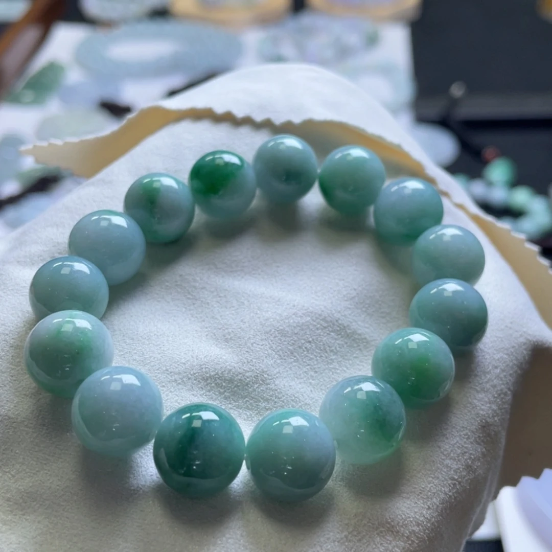 【闪购商品】未镶嵌手链翡翠辣阳绿手串