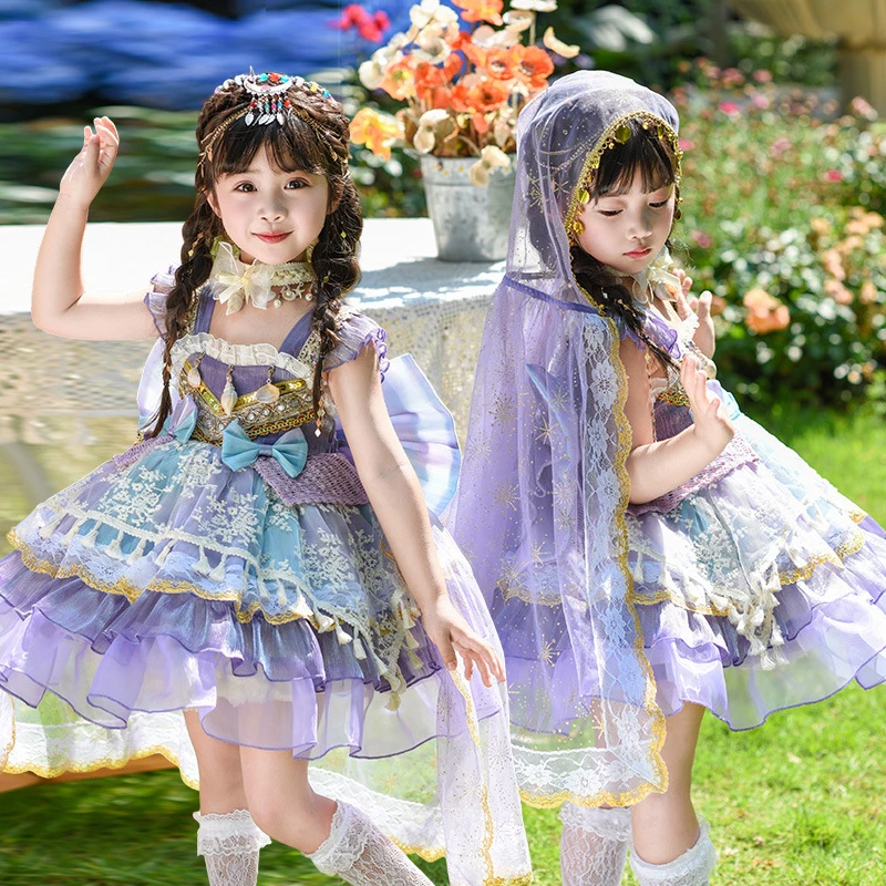 女童2025洛丽塔夏季新款公主裙儿童生日礼服连衣裙四季款蓬蓬裙子