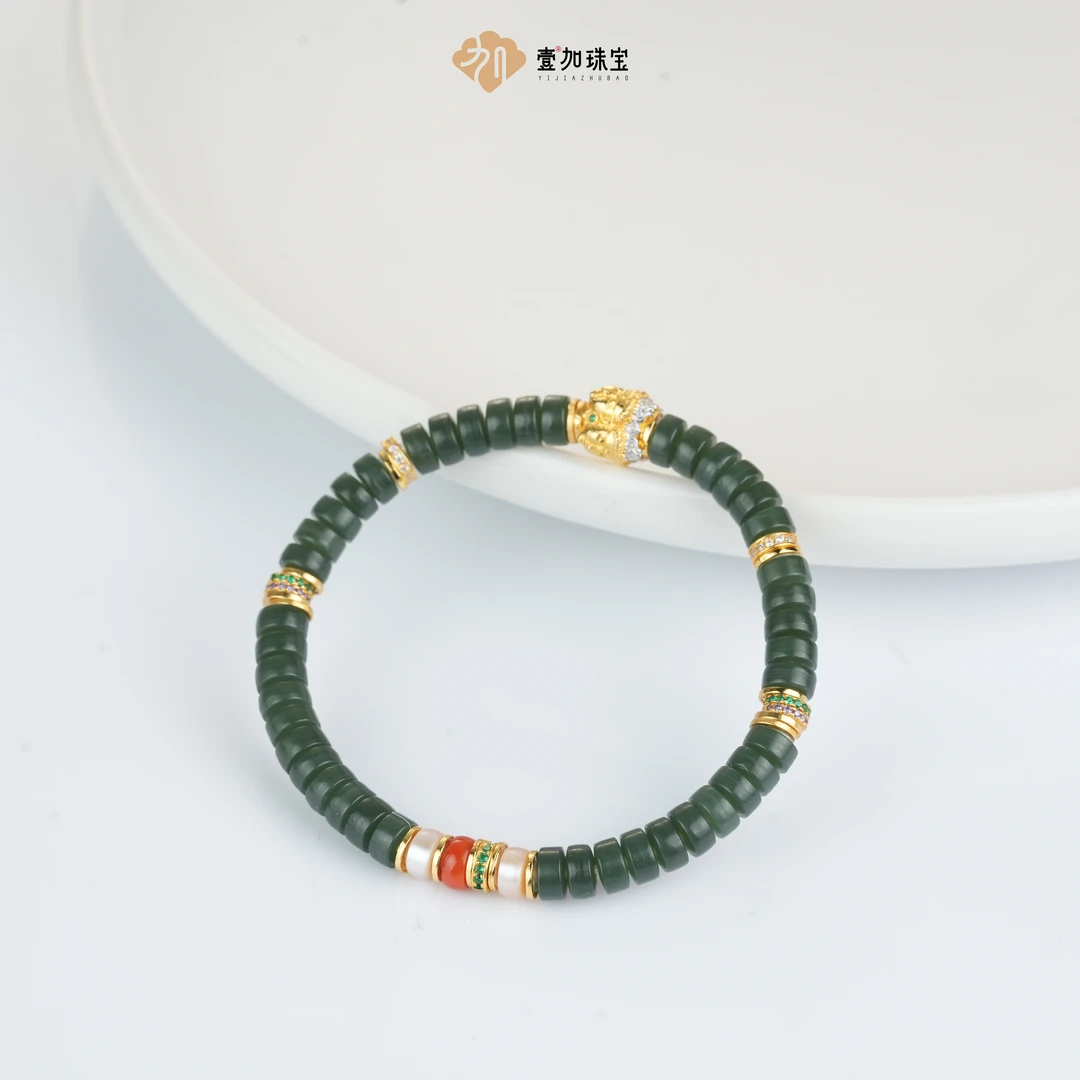 小青|手工设计塔青手串