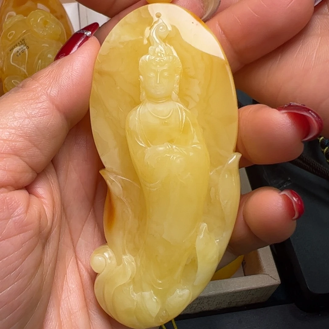 蜜蜡毛衣链未镶嵌