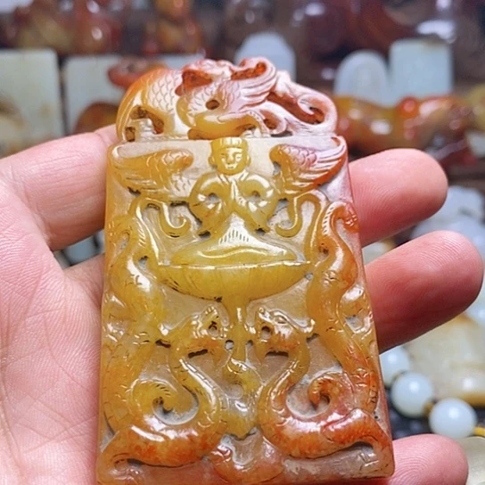 宁***风和田玉未镶嵌挂件