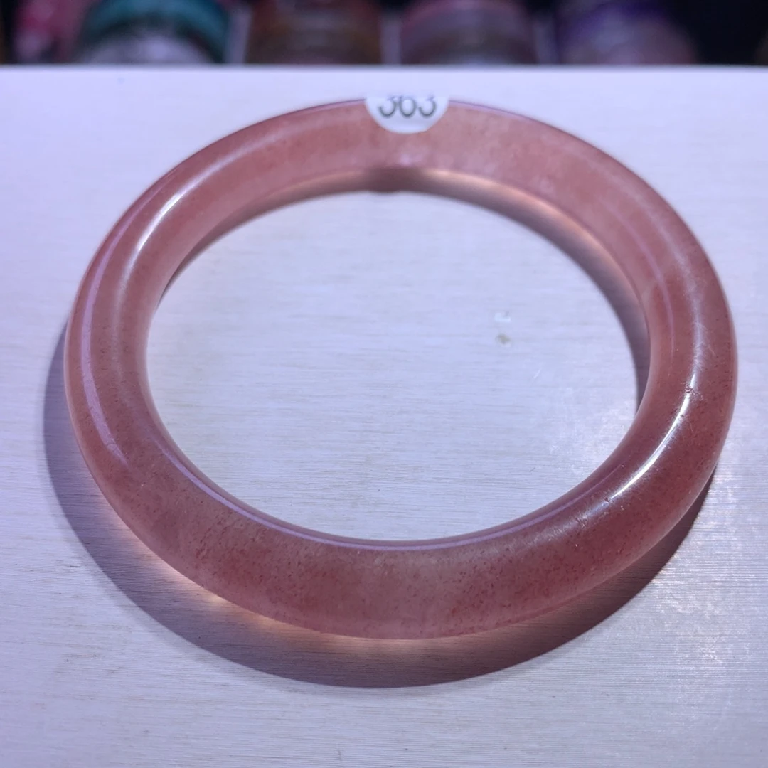 手镯未镶嵌水晶红草莓54圈363