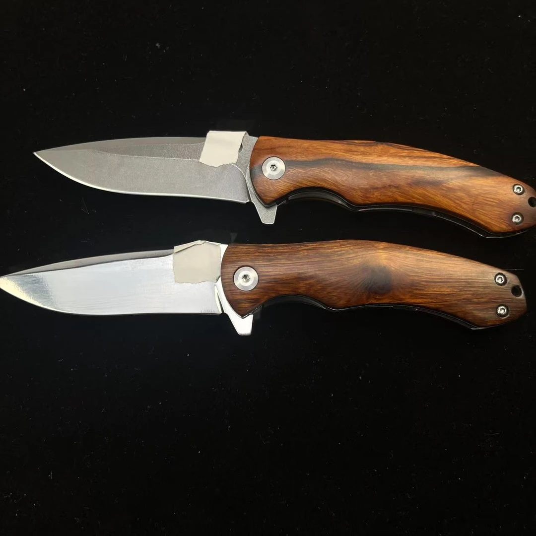 【锐掌】手工锻打乌兹钢手柄沙铁木水果刀