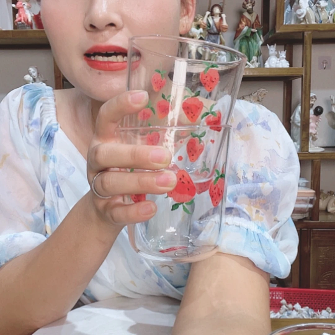 【闪购商品】琉璃手工艺品N****李福利草莓杯4个