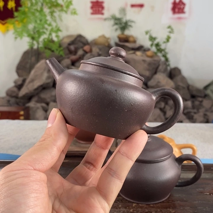 紫砂茶壶宜兴天青150微微瑕