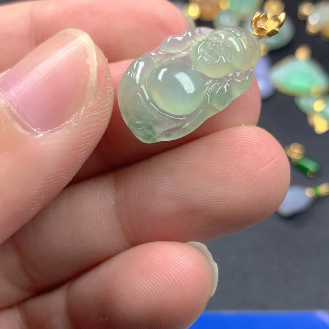 【闪购商品】颈饰18K金镶嵌翡翠翡翠