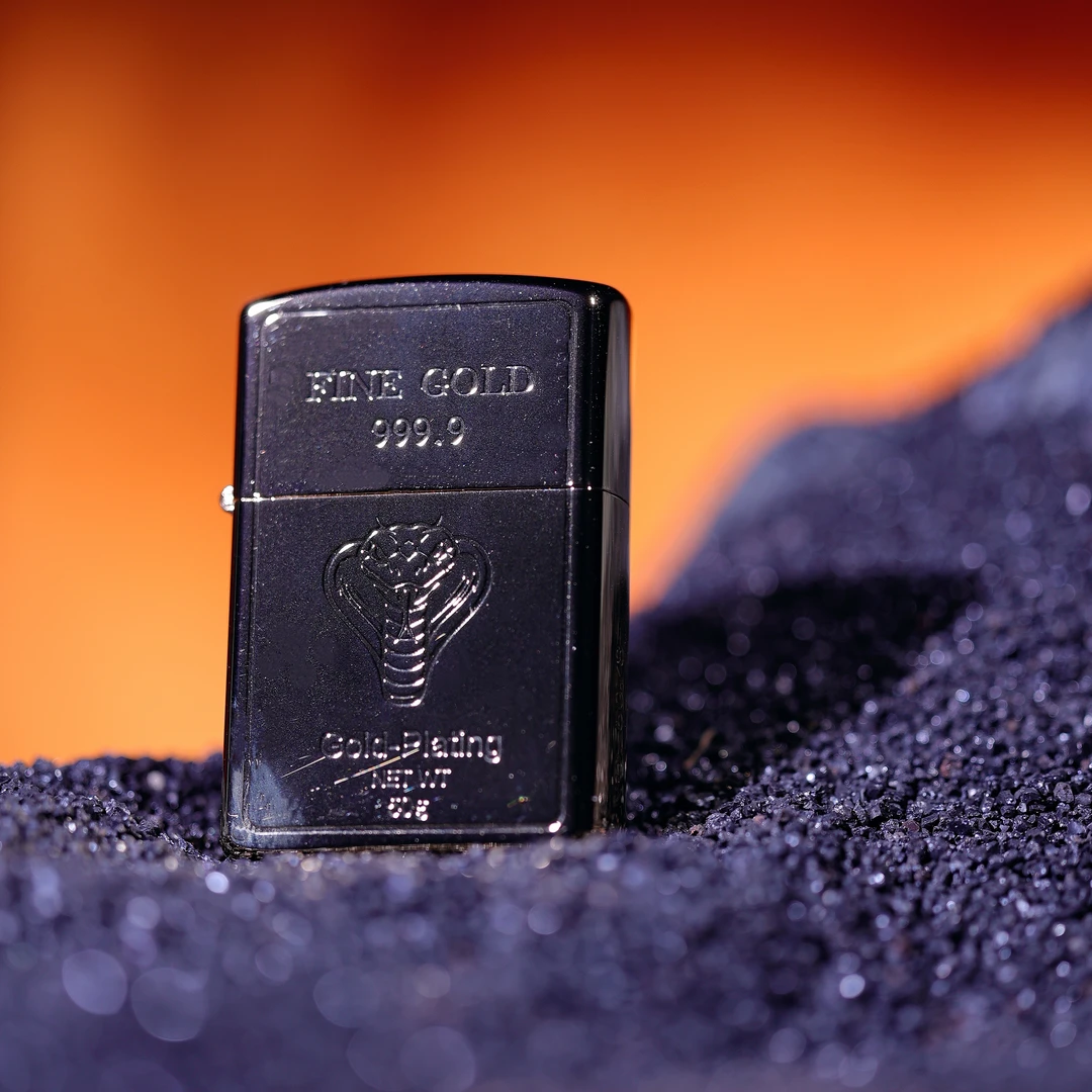【火机华南仓】ZORRO金蛇镀金煤油打火机