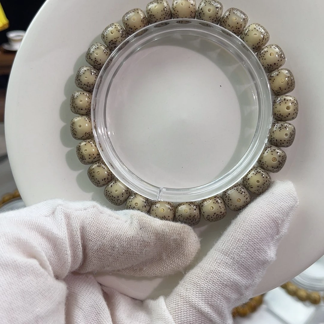 手串星月菩提石玉糯冰高抛9×80001