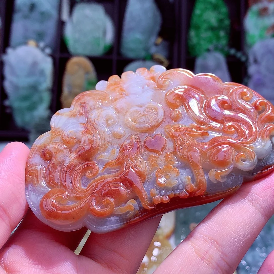 颈饰未镶嵌翡翠天然