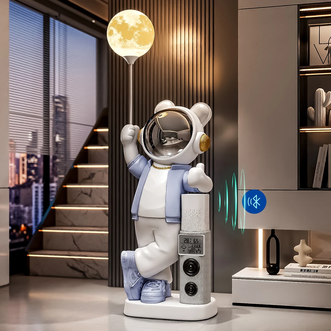 小爱同学智能音响太空人客厅大型落地摆件楼梯下造景店铺门口装饰