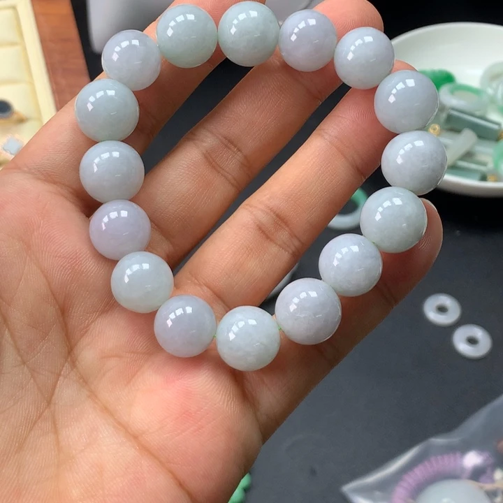 翡翠未镶嵌颈饰珠串卡12