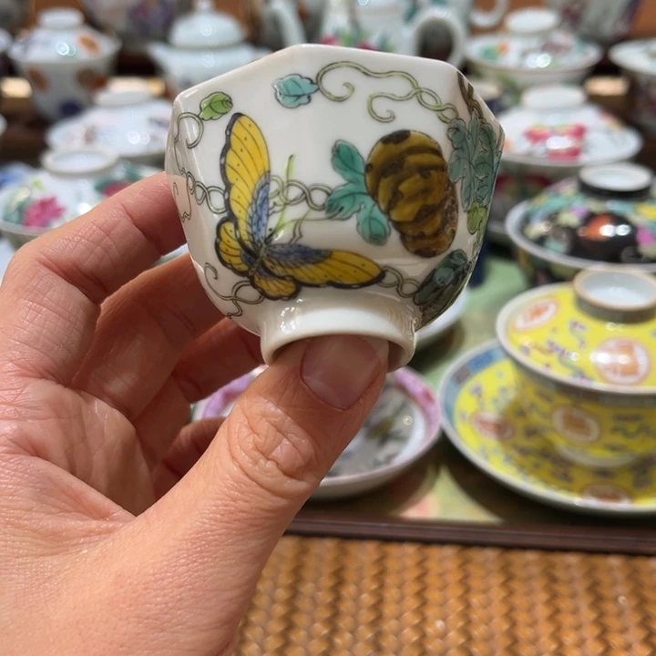 手绘茶杯盖碗陶瓷