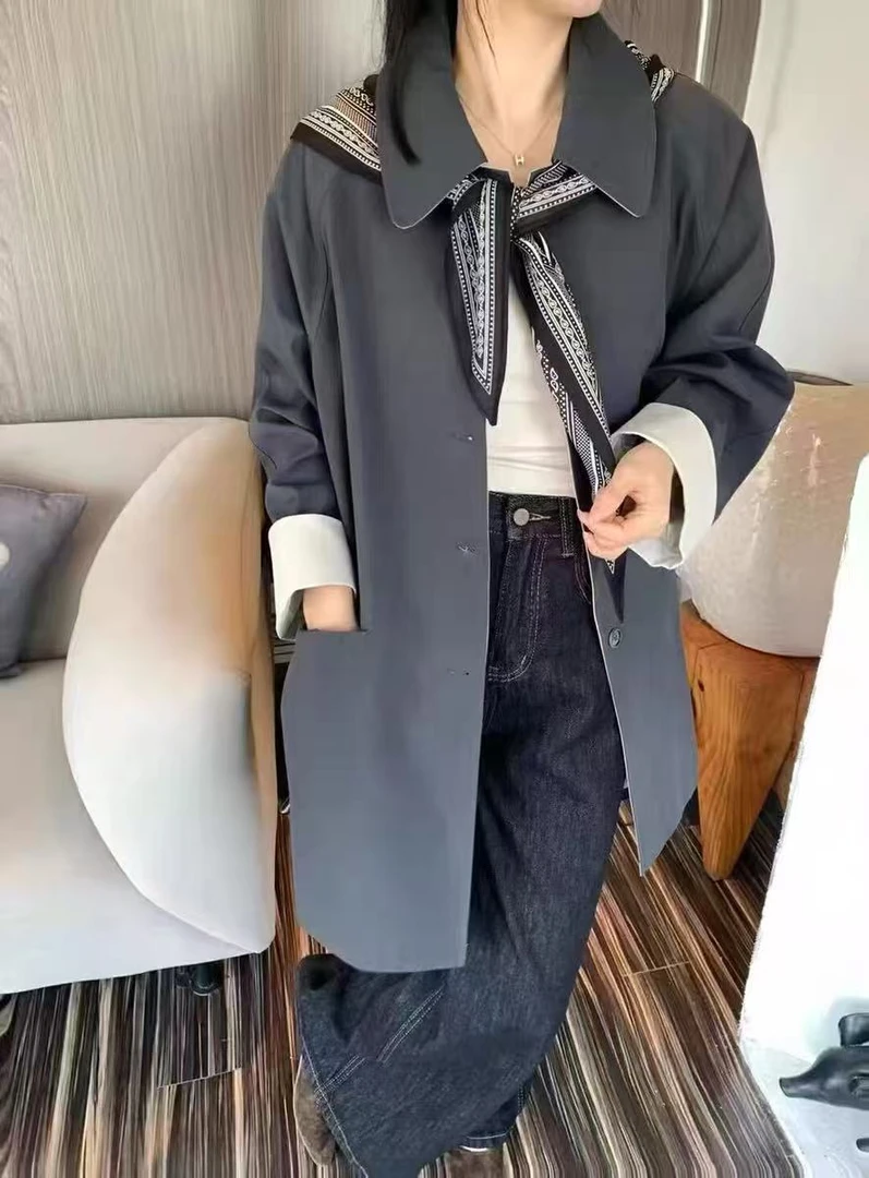 M拾光家中长款风衣5057