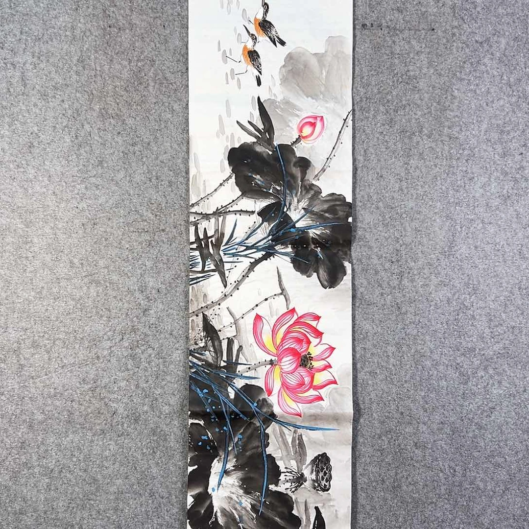 国画455 牡丹等花卉图案装饰图案为