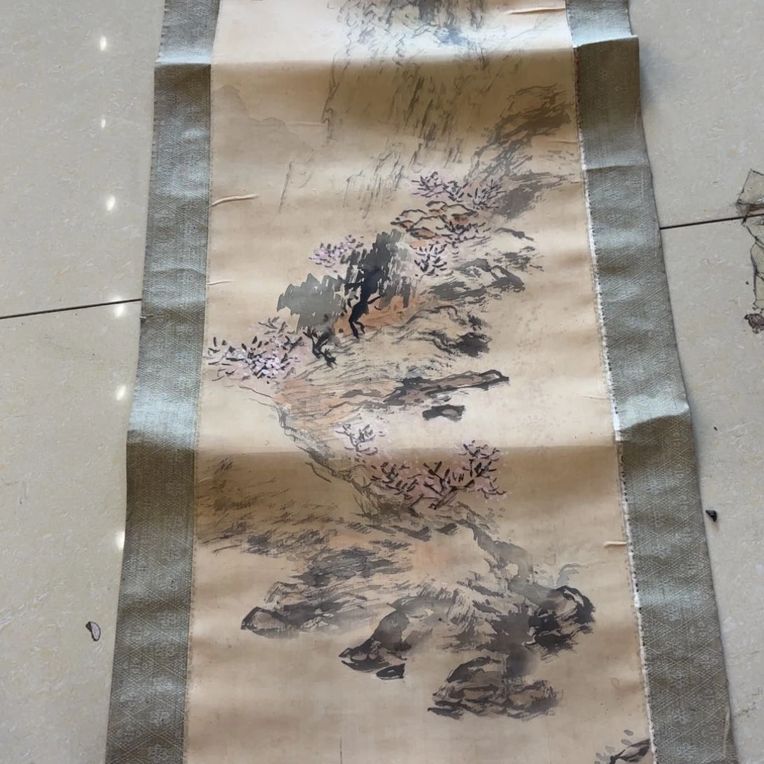 书法张*玮卷轴绢本绫裱873
