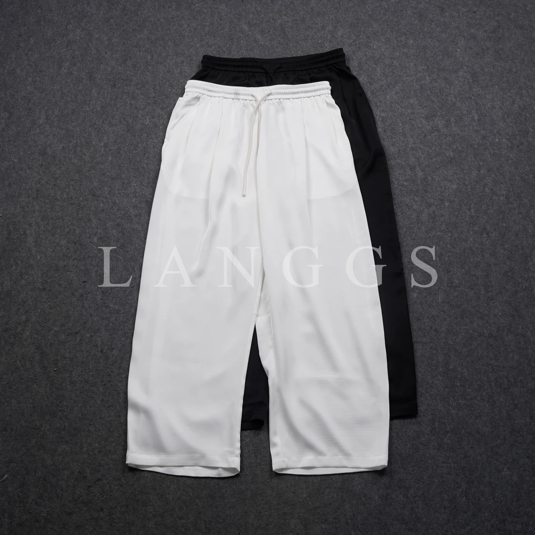 LANGGS&浪叔 “帛遥”25夏季进口面料透气垂感休闲裤-SS5232