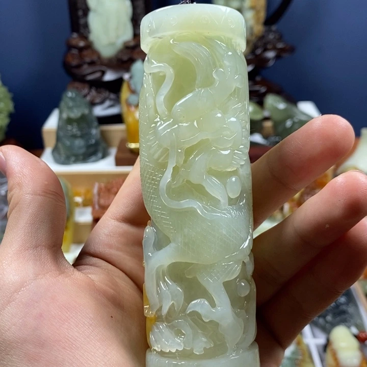 岫玉未镶嵌手把件